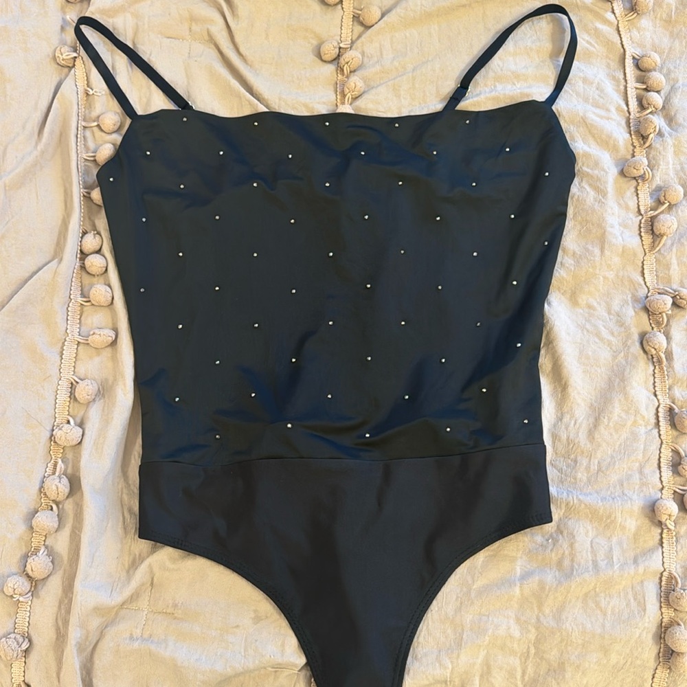 black studded bodysuit
